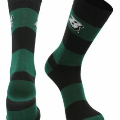 TCK All Schools Binghamton Bearcats Socks Game Day Striped Crew Socks