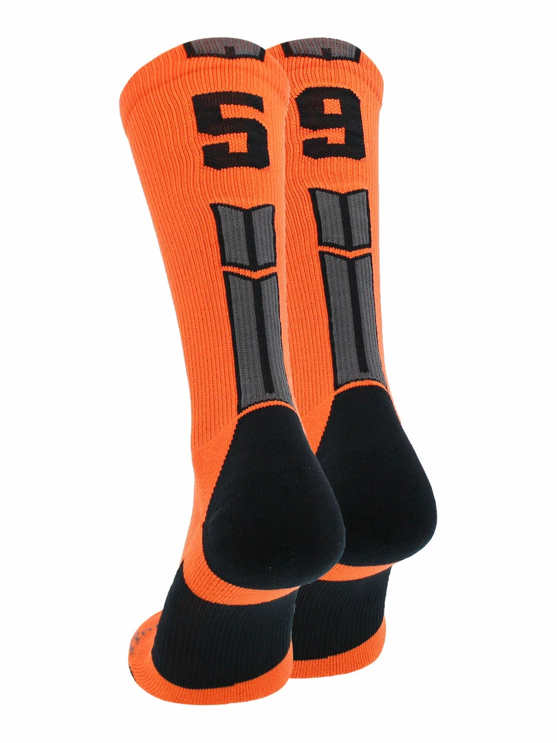 Flash Sale β MadSportsStuff Orange And Black Player ID Custom Number Crew 𧦠Socks For π Basketball Lacrosse Volleyball Boys And π§ Girls β 20 MadSportsStuff Orange And Black Player ID Custom Number Crew Socks For Basketball Lacrosse Volleyball Boys And Girls