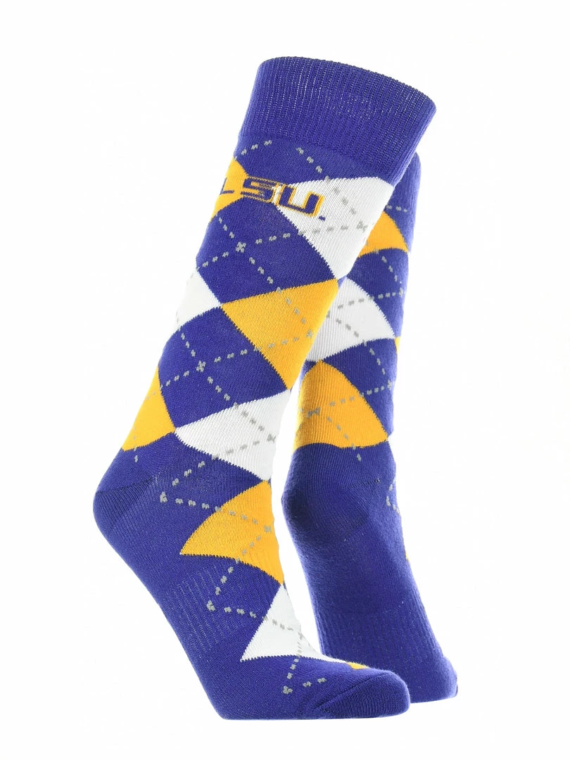 Wholesale ๐ฅฐ TCK LSU Tigers Argyle ๐ Dress ๐งฆ Socks NCAA Fanwear Crew Length All Schools ๐ 1 TCK LSU Tigers Argyle Dress Socks NCAA Fanwear Crew Length All Schools