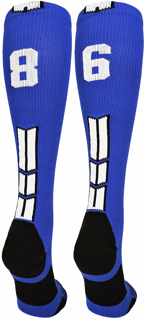 Best Sale ๐ MadSportsStuff โพ Baseball ๐งฆ Socks Royal Player ID Custom Number Over The Calf ๐งฆ Socks For ๐ฅ Softball โพ Baseball Football Boys And ๐ง Girls ๐ 44 MadSportsStuff Baseball Socks Royal Player ID Custom Number Over The Calf Socks For Softball Baseball Football Boys And Girls