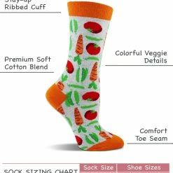Discount ๐ WHD Vegetable ๐งฆ Socks For ๐ฉ Women - Vegans And Gardeners Gift - 2-Pack Crazy ๐งฆ Socks - Crew ๐งจ 6 WHD Vegetable Socks For Women - Vegans And Gardeners Gift - 2-Pack Crazy Socks - Crew