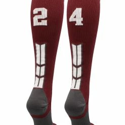 Best Sale ๐ MadSportsStuff Maroon Player ID Custom Number Over The Calf ๐งฆ Socks For ๐ฅ Softball โพ Baseball Football Boys And ๐ง Girls ๐ฅ Softball ๐งฆ Socks ๐ 184 MadSportsStuff Maroon Player ID Custom Number Over The Calf Socks For Softball Baseball Football Boys And Girls Softball Socks