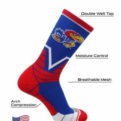 Outlet ๐ TCK Kansas Jayhawks ๐งฆ Socks Victory Crew All Schools ๐ฏ 9 TCK Kansas Jayhawks Socks Victory Crew All Schools