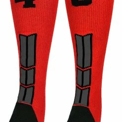 Budget ๐ฏ MadSportsStuff Red And Black Player ID Custom Number Over The Calf ๐งฆ Socks For ๐ฅ Softball โพ Baseball Football Boys And ๐ง Girls โพ Baseball ๐งฆ Socks ๐ 161 MadSportsStuff Red And Black Player ID Custom Number Over The Calf Socks For Softball Baseball Football Boys And Girls Baseball Socks