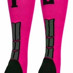 Best Sale ๐ MadSportsStuff โพ Baseball ๐งฆ Socks Neon Pink And Black Player ID Custom Number Over The Calf ๐งฆ Socks For ๐ฅ Softball โพ Baseball Football Boys And ๐ง Girls โจ 172 MadSportsStuff Baseball Socks Neon Pink And Black Player ID Custom Number Over The Calf Socks For Softball Baseball Football Boys And Girls