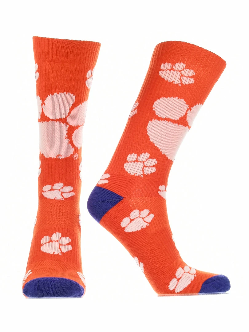 Cheap ๐ TCK Clemson Tigers ๐งฆ Socks Crew Length Sock Mayhem All Schools ๐คฉ 2 TCK Clemson Tigers Socks Crew Length Sock Mayhem All Schools