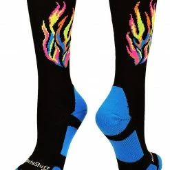 MadSportsStuff Flame Athletic Crew Socks (multiple Colors) Basketball Socks
