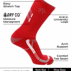 TCK All Schools New Mexico Lobos Socks University Of New Mexico Lobos Champion Crew Socks