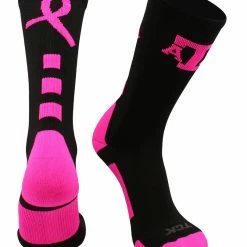 TCK All Schools Texas A&M Aggies Breast Cancer Awareness Crew Socks