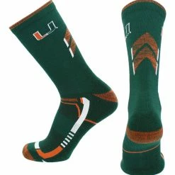 TCK Miami Hurricanes Socks University Of Miami Hurricanes Champion Crew Socks All Schools