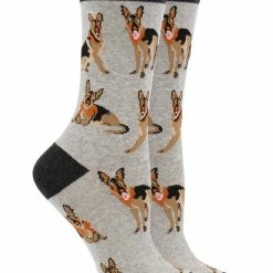 WHD Crazy Socks - Crew German Shepherd Socks For Women Gift For Dog Lovers
