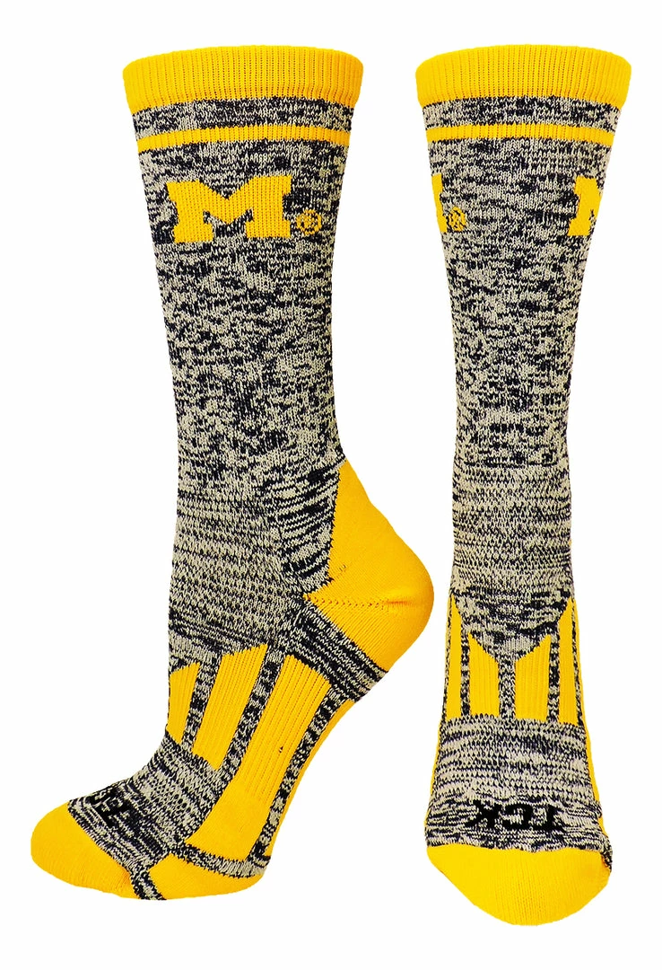 Wholesale ๐ TCK Sports University Of Michigan Wolverines ๐งฆ Socks Heathered Crew All Schools ๐ 1 TCK Sports University Of Michigan Wolverines Socks Heathered Crew All Schools