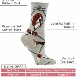 Cheapest ๐ฏ WHD Crazy ๐งฆ Socks - Crew Basset Hound ๐งฆ Socks For ๐ฉ Women Gift For ๐ Dog Lovers ๐ 6 WHD Crazy Socks - Crew Basset Hound Socks For Women Gift For Dog Lovers
