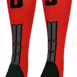 Budget ๐ฏ MadSportsStuff Red And Black Player ID Custom Number Over The Calf ๐งฆ Socks For ๐ฅ Softball โพ Baseball Football Boys And ๐ง Girls โพ Baseball ๐งฆ Socks ๐ 181 MadSportsStuff Red And Black Player ID Custom Number Over The Calf Socks For Softball Baseball Football Boys And Girls Baseball Socks