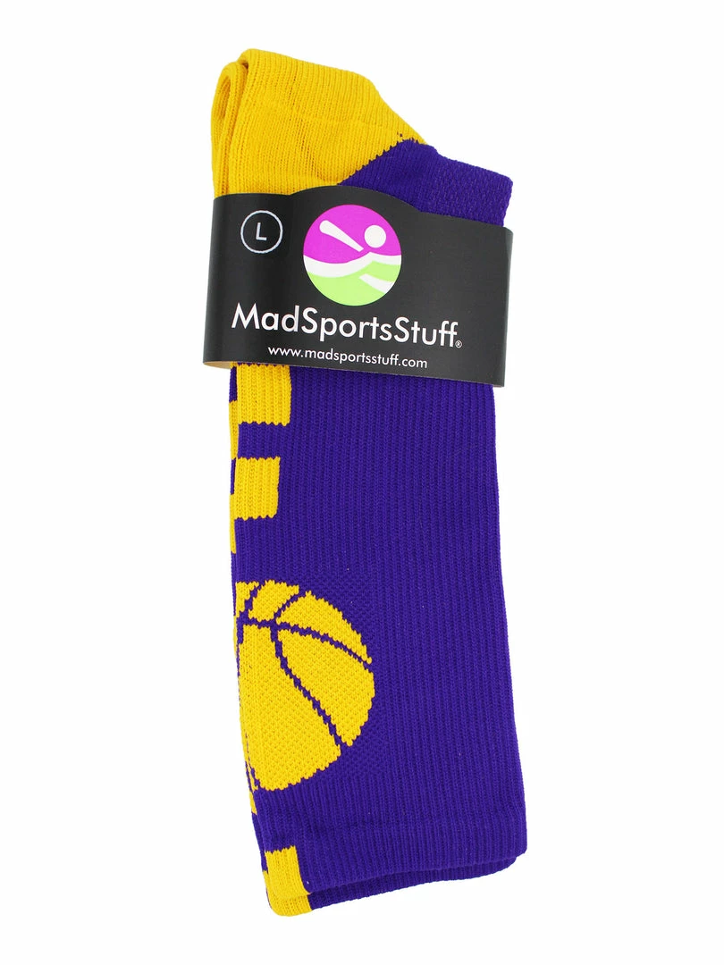 Best Sale โค๏ธ MadSportsStuff ๐ Basketball ๐งฆ Socks For Boys, ๐ง Girls, Men, ๐ฉ Women- Athletic Crew ๐งฆ Socks - Youth And Adult Sizes -Made In The USA ๐ 3 MadSportsStuff Basketball Socks For Boys, Girls, Men, Women- Athletic Crew Socks - Youth And Adult Sizes -Made In The USA