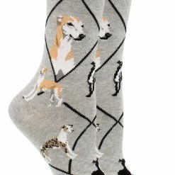 WHD Whippet Socks For Women Gift For Dog Lovers Crazy Socks - Crew