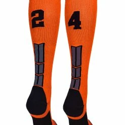 Best Sale ๐ MadSportsStuff ๐ฅ Softball ๐งฆ Socks Orange And Black Player ID Custom Number Over The Calf ๐งฆ Socks For ๐ฅ Softball โพ Baseball Football Boys And ๐ง Girls โญ 186 MadSportsStuff Softball Socks Orange And Black Player ID Custom Number Over The Calf Socks For Softball Baseball Football Boys And Girls