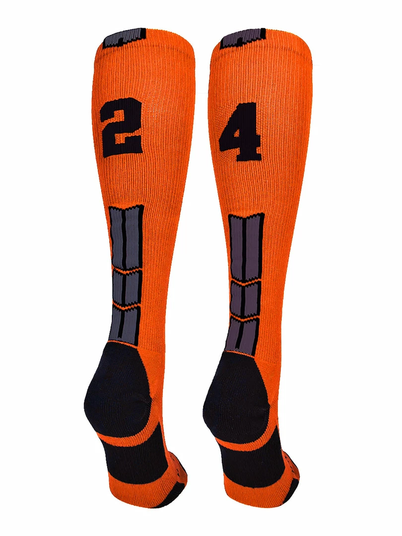 Best Sale ๐ MadSportsStuff ๐ฅ Softball ๐งฆ Socks Orange And Black Player ID Custom Number Over The Calf ๐งฆ Socks For ๐ฅ Softball โพ Baseball Football Boys And ๐ง Girls โญ 81 MadSportsStuff Softball Socks Orange And Black Player ID Custom Number Over The Calf Socks For Softball Baseball Football Boys And Girls