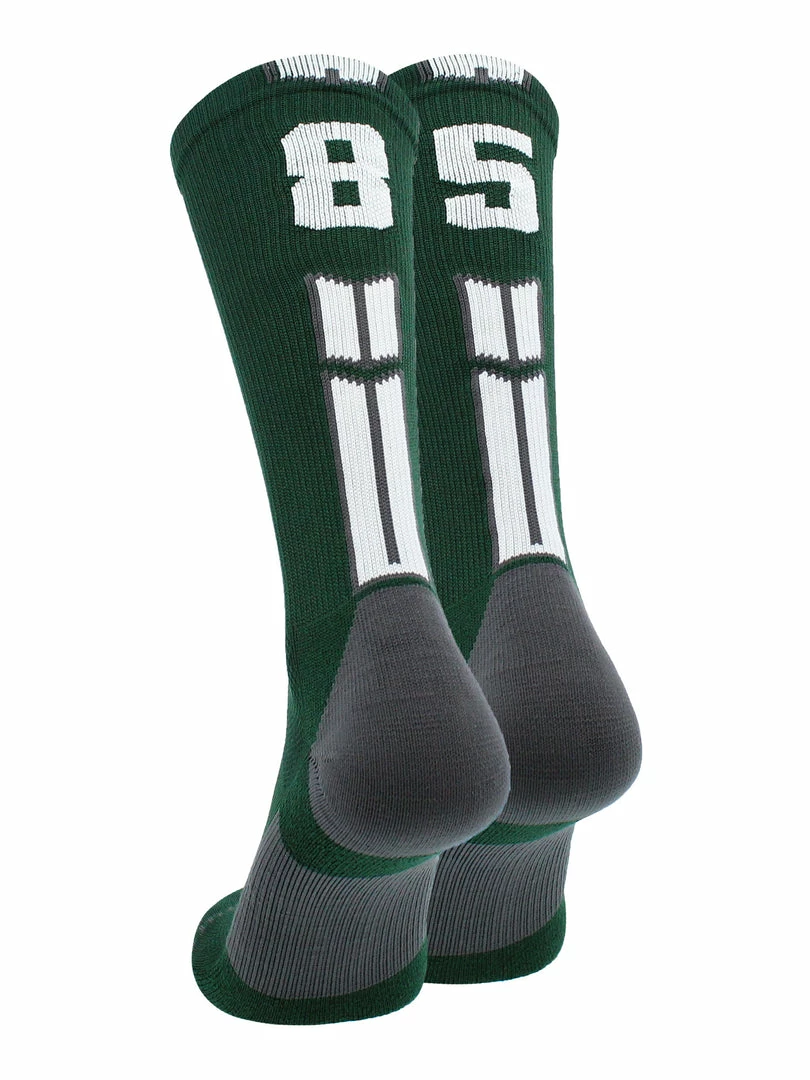 Buy โ๏ธ MadSportsStuff Dark Green Player ID Custom Number Crew ๐งฆ Socks For ๐ Basketball Lacrosse Volleyball Boys And ๐ง Girls ๐ 44 MadSportsStuff Dark Green Player ID Custom Number Crew Socks For Basketball Lacrosse Volleyball Boys And Girls