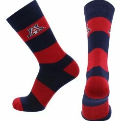 TCK All Schools Arizona Wildcats Socks Game Day Striped Crew Socks