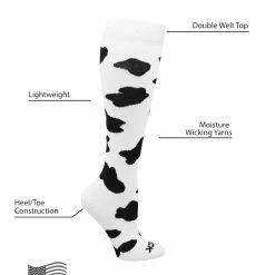 Budget ๐ TCK ๐ฅ Softball ๐งฆ Socks Krazisox Cow Print Over The Calf ๐งฆ Socks ๐งจ 7 TCK Softball Socks Krazisox Cow Print Over The Calf Socks