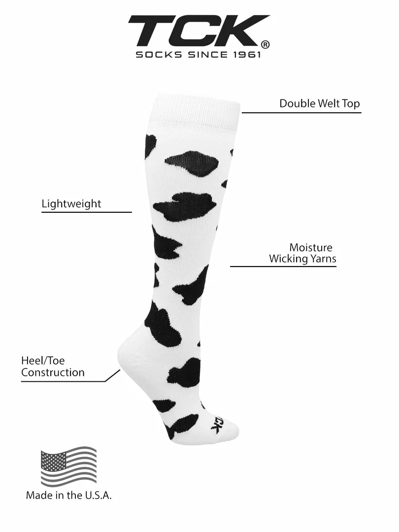 Budget ๐ TCK ๐ฅ Softball ๐งฆ Socks Krazisox Cow Print Over The Calf ๐งฆ Socks ๐งจ 3 TCK Softball Socks Krazisox Cow Print Over The Calf Socks