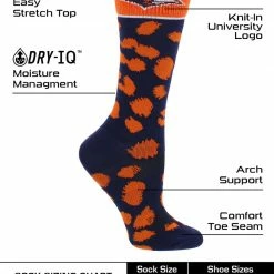 TCK Texas San Antonio Roadrunners Socks Womens Savage Crew Socks