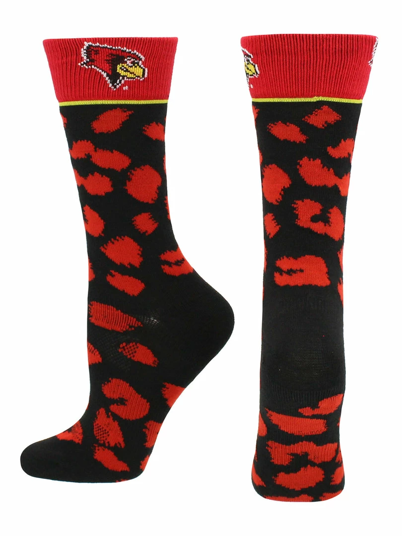 Coupon ⭐ TCK ISU Illinois State Redbirds 🧦 Socks 👩 Womens Savage Crew 🧦 Socks 🥰 5 TCK ISU Illinois State Redbirds Socks Womens Savage Crew Socks