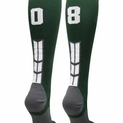 Hot Sale โ๏ธ MadSportsStuff Dark Green Player ID Custom Number Over The Calf ๐งฆ Socks For ๐ฅ Softball โพ Baseball Football Boys And ๐ง Girls ๐ 176 MadSportsStuff Dark Green Player ID Custom Number Over The Calf Socks For Softball Baseball Football Boys And Girls