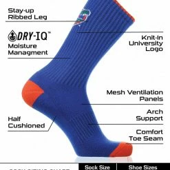 TCK Florida Gators Socks Campus Legend Crew Length
