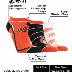 Deals 🤩 TCK Oklahoma State Cowboys No Show 🧦 Socks Full Field 3 Pack All Schools 🧨 6 TCK Oklahoma State Cowboys No Show Socks Full Field 3 Pack All Schools