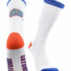 TCK Florida Gators Socks Basic Crew White Socks