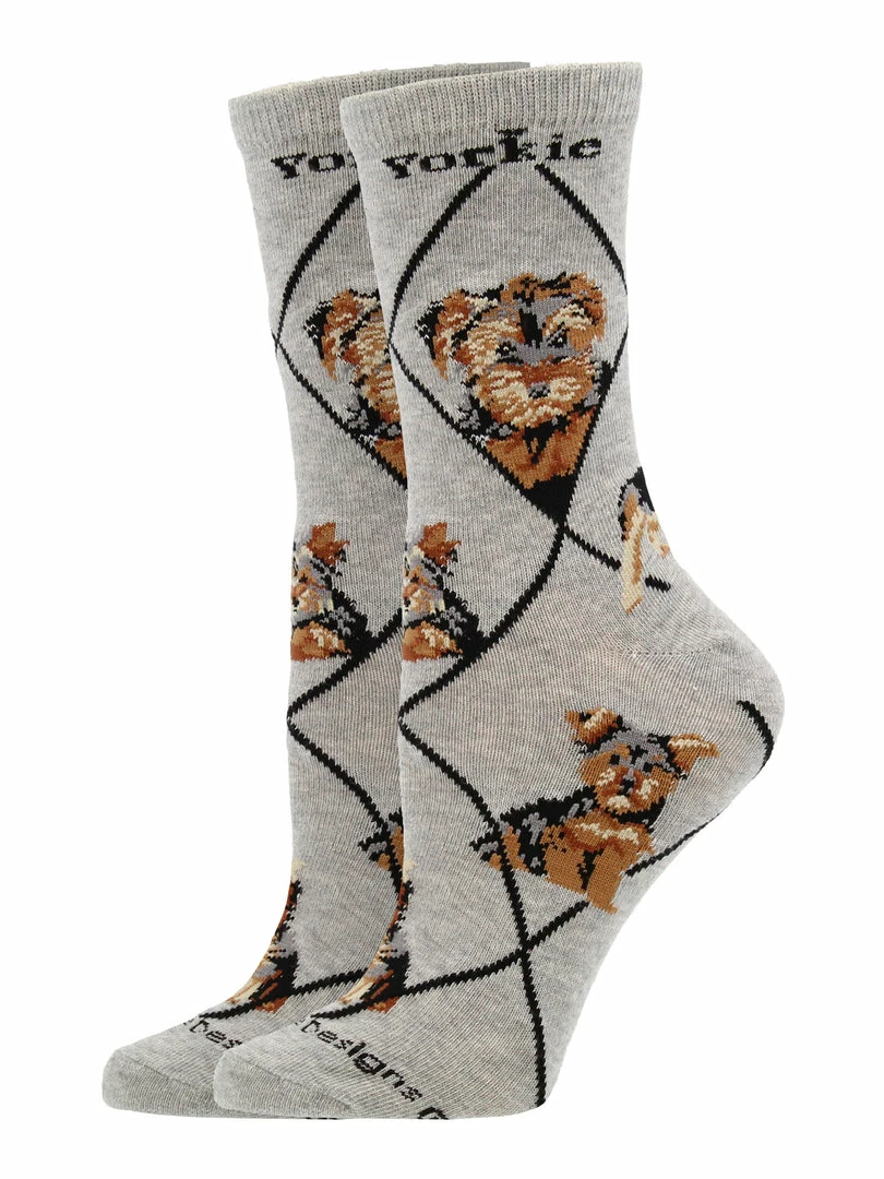 Cheapest โ WHD Crazy ๐งฆ Socks - Crew Yorkie Puppy ๐งฆ Socks For ๐ฉ Women Gift For ๐ฆฎ Dog Lovers ๐ 2 WHD Crazy Socks - Crew Yorkie Puppy Socks For Women Gift For Dog Lovers