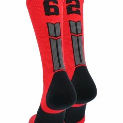Promo ๐ MadSportsStuff Red And Black Player ID Custom Number Crew ๐งฆ Socks For ๐ Basketball Lacrosse Volleyball Boys And ๐ง Girls Volleyball ๐งฆ Socks โจ 121 MadSportsStuff Red And Black Player ID Custom Number Crew Socks For Basketball Lacrosse Volleyball Boys And Girls Volleyball Socks