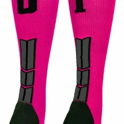 Discount ๐ฅ MadSportsStuff Neon Pink And Black Player ID Custom Number Over The Calf ๐งฆ Socks For ๐ฅ Softball โพ Baseball Football Boys And ๐ง Girls โพ Baseball ๐งฆ Socks ๐ 183 MadSportsStuff Neon Pink And Black Player ID Custom Number Over The Calf Socks For Softball Baseball Football Boys And Girls Baseball Socks