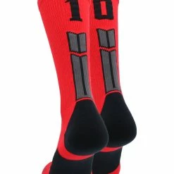 Promo ๐ MadSportsStuff Red And Black Player ID Custom Number Crew ๐งฆ Socks For ๐ Basketball Lacrosse Volleyball Boys And ๐ง Girls Volleyball ๐งฆ Socks โจ 172 MadSportsStuff Red And Black Player ID Custom Number Crew Socks For Basketball Lacrosse Volleyball Boys And Girls Volleyball Socks