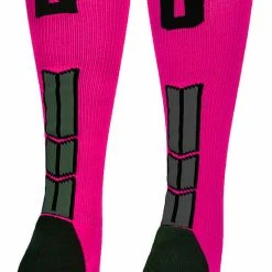 Best Sale ๐ MadSportsStuff โพ Baseball ๐งฆ Socks Neon Pink And Black Player ID Custom Number Over The Calf ๐งฆ Socks For ๐ฅ Softball โพ Baseball Football Boys And ๐ง Girls โจ 164 MadSportsStuff Baseball Socks Neon Pink And Black Player ID Custom Number Over The Calf Socks For Softball Baseball Football Boys And Girls