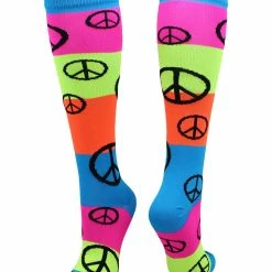 Best Pirce ๐ TCK Neon Rainbow Fun Print OTC ๐งฆ Socks ๐ฅ Softball ๐งฆ Socks ๐งจ 14 TCK Neon Rainbow Fun Print OTC Socks Softball Socks