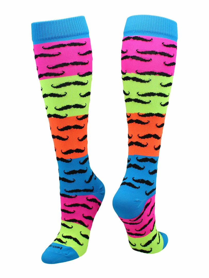 Best Pirce ๐ TCK Neon Rainbow Fun Print OTC ๐งฆ Socks ๐ฅ Softball ๐งฆ Socks ๐งจ 8 TCK Neon Rainbow Fun Print OTC Socks Softball Socks