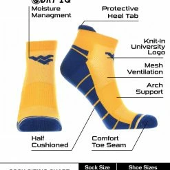 TCK West Virginia Mountaineers Low Cut Ankle Socks With Tab