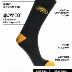 Best reviews of ๐ TCK All Schools Iowa Hawkeyes ๐ Dress ๐งฆ Socks Dean's List Crew Length ๐งฆ Socks โจ 6 TCK All Schools Iowa Hawkeyes Dress Socks Dean's List Crew Length Socks