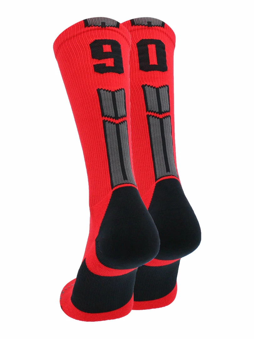 Promo ๐ MadSportsStuff Red And Black Player ID Custom Number Crew ๐งฆ Socks For ๐ Basketball Lacrosse Volleyball Boys And ๐ง Girls Volleyball ๐งฆ Socks โจ 39 MadSportsStuff Red And Black Player ID Custom Number Crew Socks For Basketball Lacrosse Volleyball Boys And Girls Volleyball Socks
