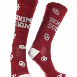 TCK OU Oklahoma Sooners Socks Crew Length Sock Mayhem