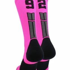 Buy โจ MadSportsStuff Neon Pink And Black Player ID Custom Number Crew ๐งฆ Socks For ๐ Basketball Lacrosse Volleyball Boys And ๐ง Girls ๐ 141 MadSportsStuff Neon Pink And Black Player ID Custom Number Crew Socks For Basketball Lacrosse Volleyball Boys And Girls