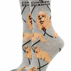 WHD Cocker Spaniel Socks For Women Gift For Dog Lovers Crazy Socks - Crew