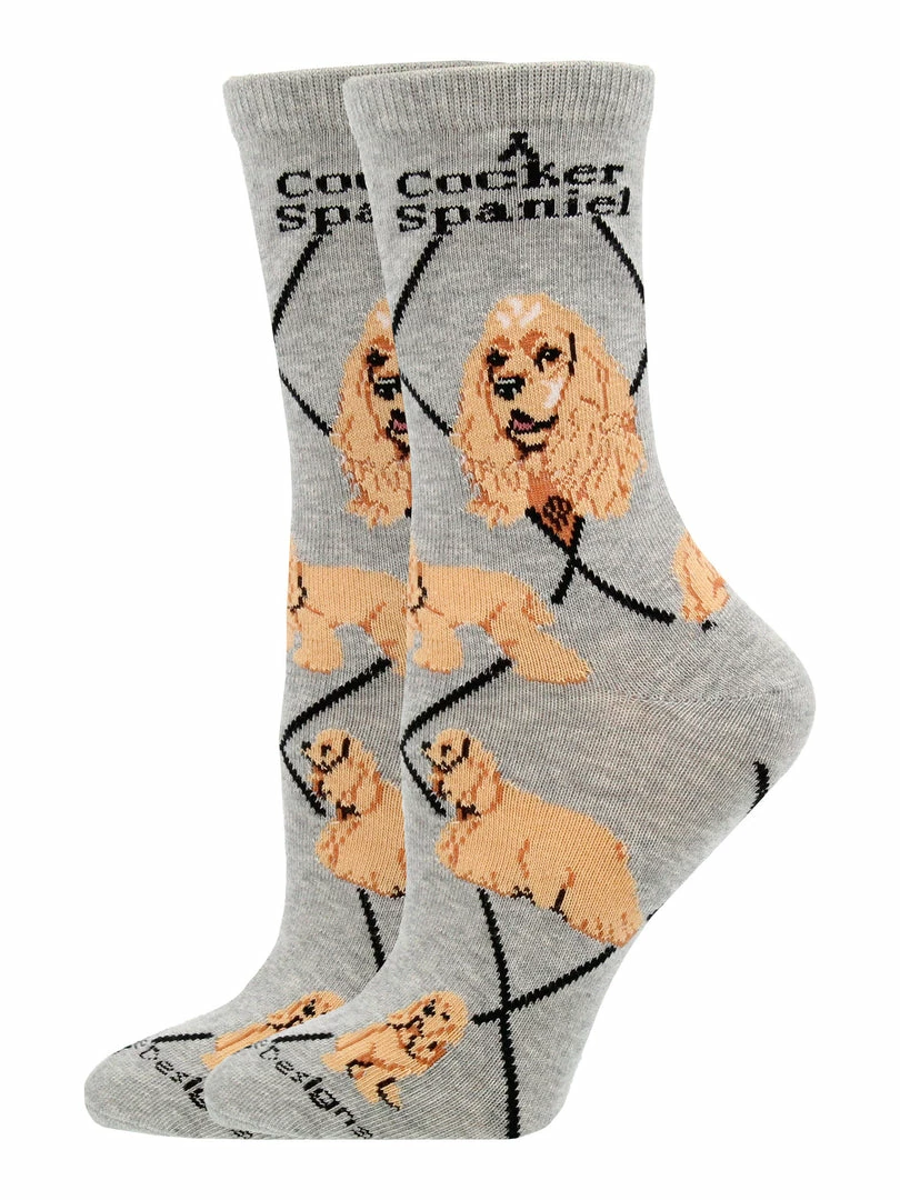 Promo ๐ WHD Cocker Spaniel ๐งฆ Socks For ๐ฉ Women Gift For ๐ Dog Lovers Crazy ๐งฆ Socks - Crew ๐ 2 WHD Cocker Spaniel Socks For Women Gift For Dog Lovers Crazy Socks - Crew