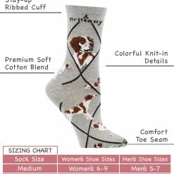 Buy ๐ WHD Brittany Spaniel ๐งฆ Socks For ๐ฉ Women Gift For ๐ถ Dog Lovers Crazy ๐งฆ Socks - Crew ๐ฅ 6 WHD Brittany Spaniel Socks For Women Gift For Dog Lovers Crazy Socks - Crew