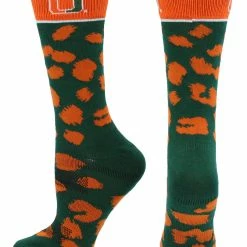 TCK Miami Hurricanes Socks Womens Savage Crew Socks All Schools