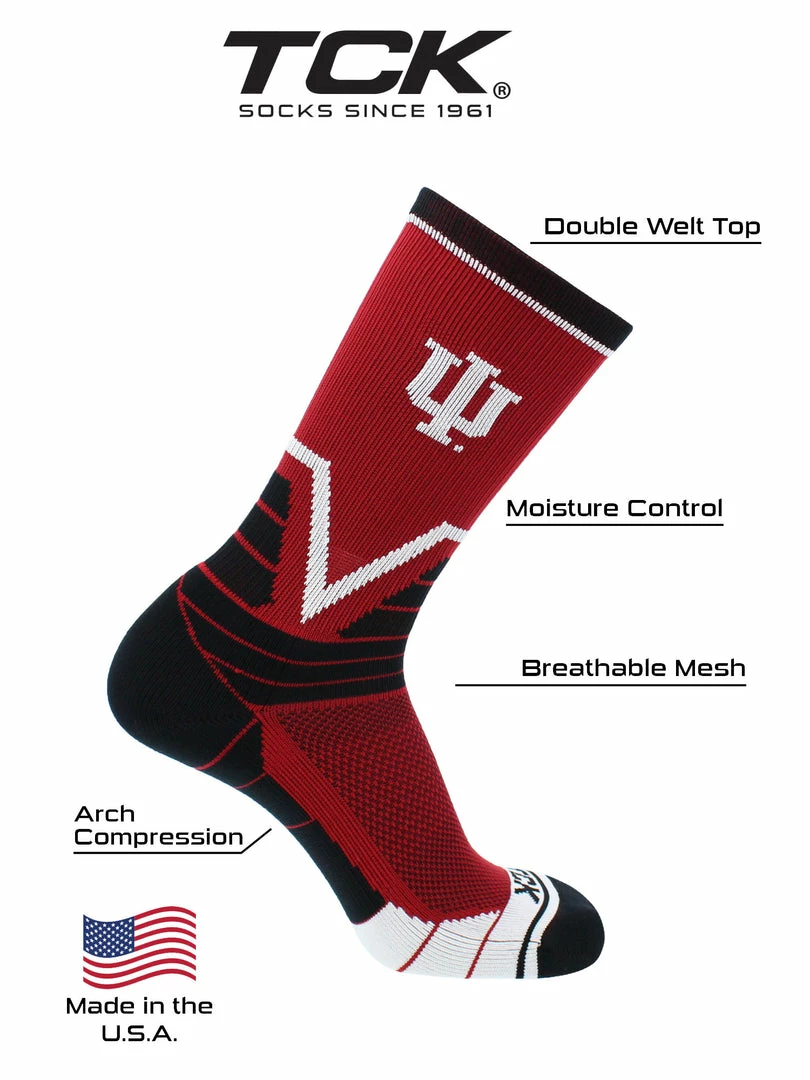 Flash Sale ๐ TCK Indiana Hoosiers ๐งฆ Socks Victory Crew โจ 4 TCK Indiana Hoosiers Socks Victory Crew
