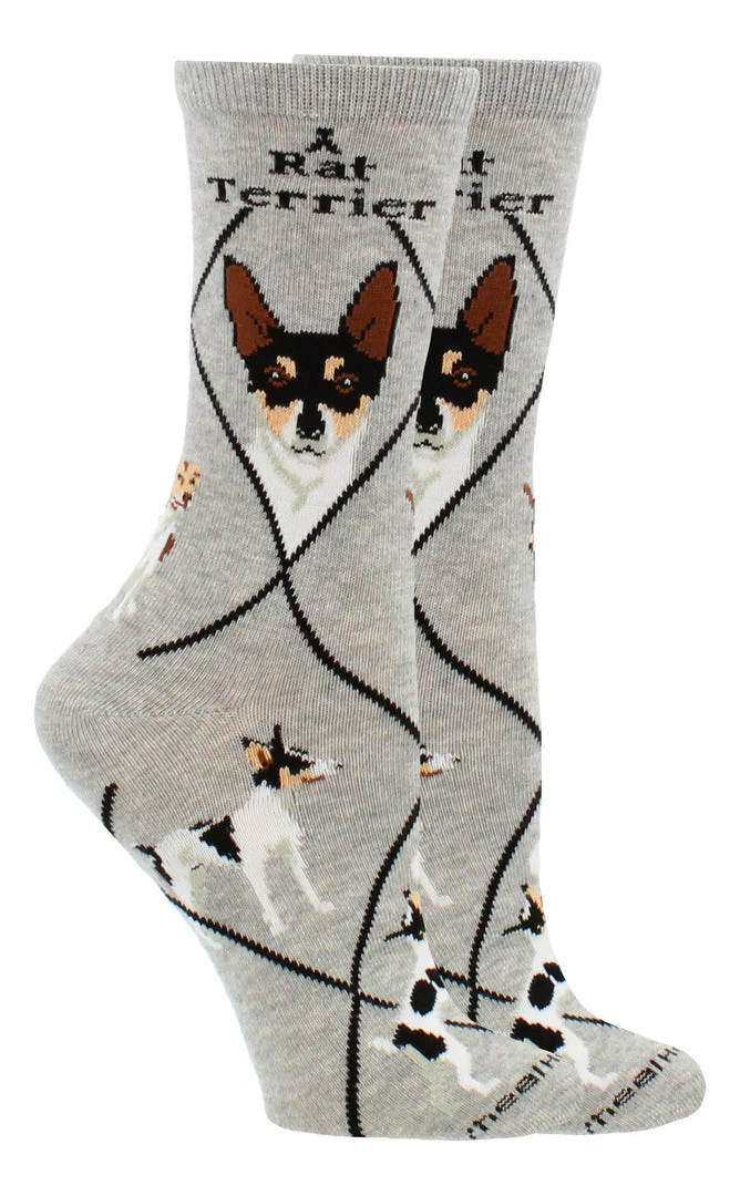 Buy ๐ WHD Rat Terrier ๐งฆ Socks For ๐ฉ Women Gift For ๐ Dog Lovers Crazy ๐งฆ Socks - Crew ๐ 1 WHD Rat Terrier Socks For Women Gift For Dog Lovers Crazy Socks - Crew
